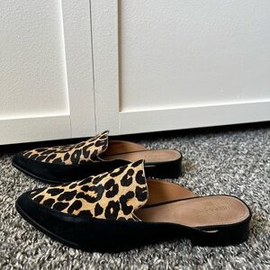 Halogen Western Corbin Leopard‎ Mules Shoes Size 8.5